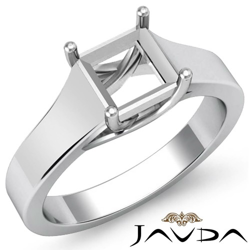 5g Solitaire Diamond Engagement Ring Semi Mount Trellis Wide Shank Set 5.5mm - Picture 13 of 30