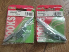 2 x CLEAT HOOK 100mm GALVANISED.