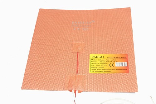 18" X 18" 450 X450mm 800W w/ 3M Thermistor JSRGO 3D Printer Heat Bed Heater - Imagen 6 de 12