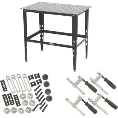 Steel Welding Table Welding Bench Steel Construction 24-Pc Metal Fit-Up Kit