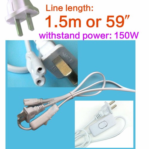 E27 Bulb Switch Cable Wire Connect Cable Wire For 2 or3 Pin T5/T8 Lamp Tube Line - Picture 14 of 33