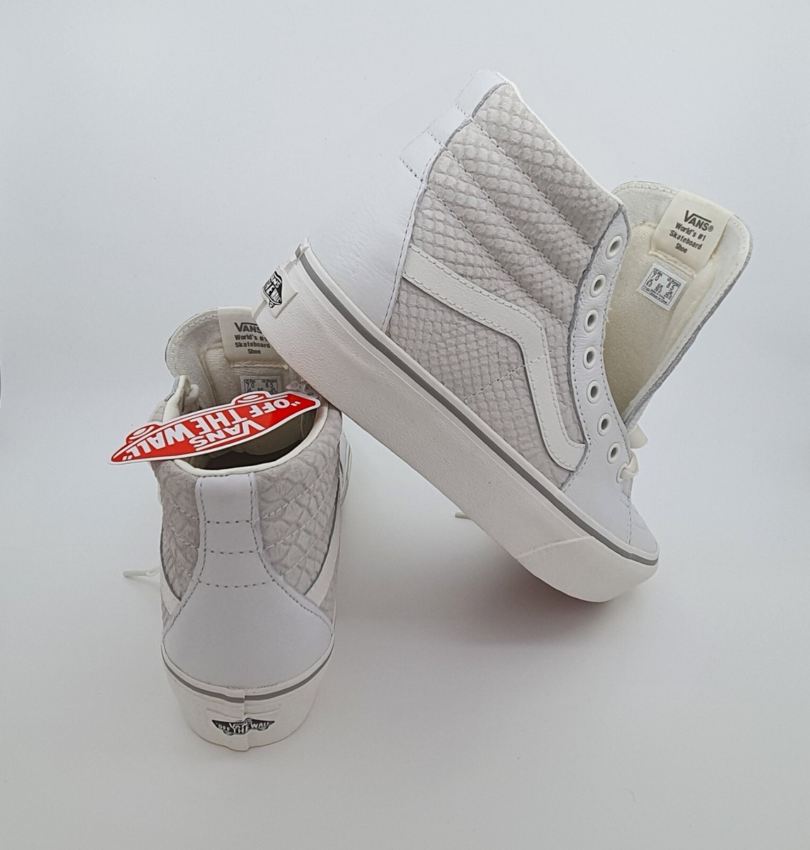 VANS SK8-Hi Platform Snake/White/Cream Velvet laces UK6 EU39  VN0A3TKNUPK1