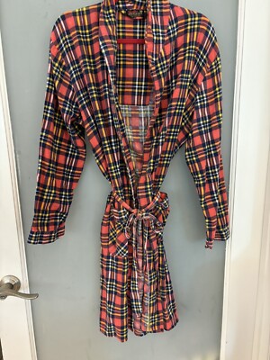 Van Cort RARE Vintage Plaid 100% Cotton Unisex  Size M