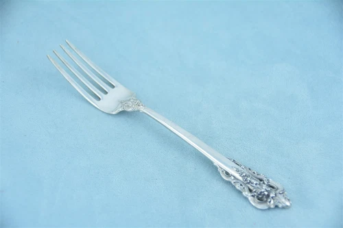 Wallace Grande Baroque Sterling Silver 5-7/8" Youth Fork No Monogram