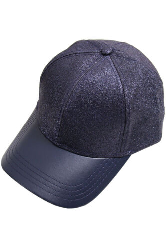C.C exklusive Damenmode glänzend Glitzer Uni Baseball Schirmmütze Mütze - Bild 6 von 11