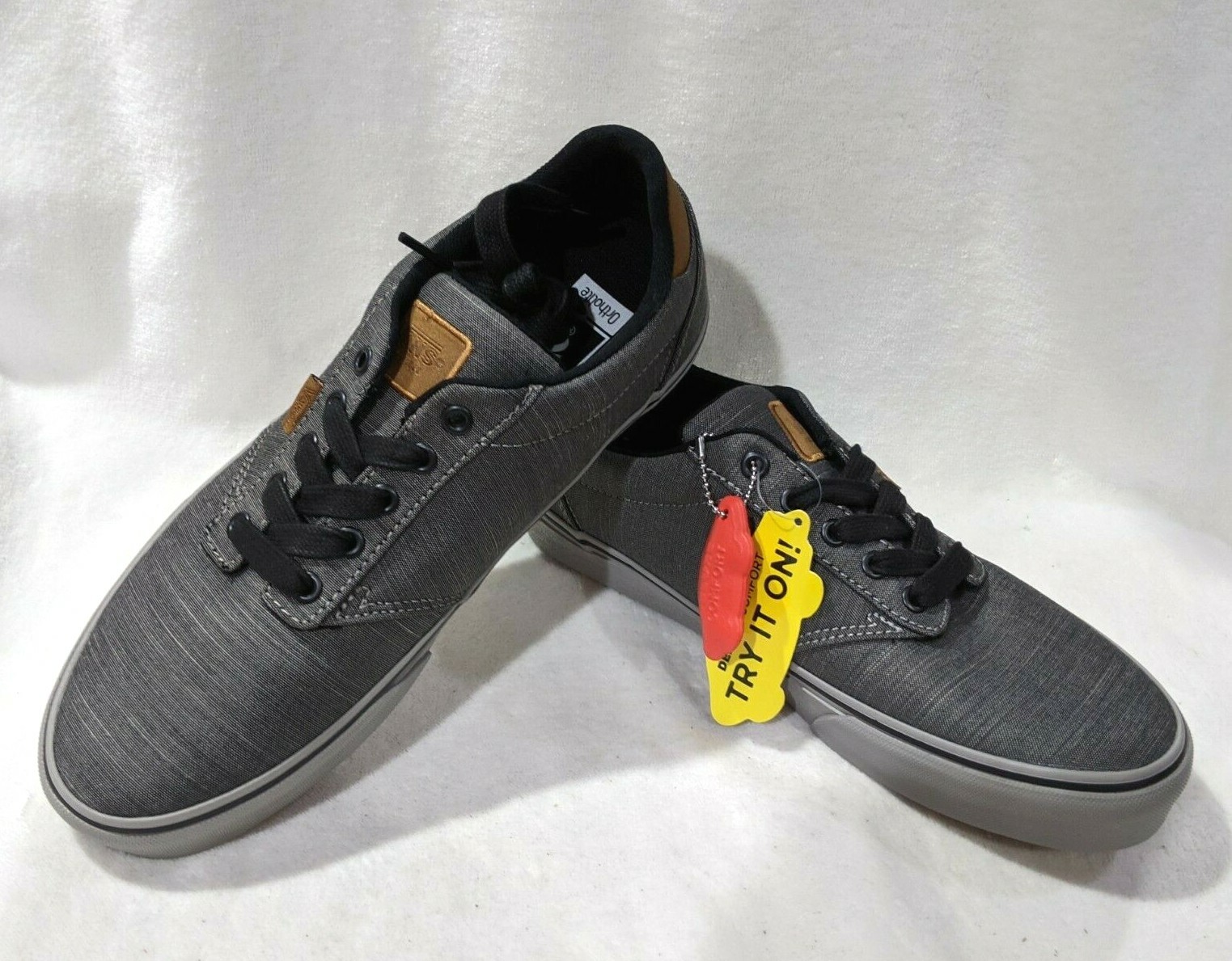 SAOLA Scarpe da skate da uomo Vans Atwood Deluxe grigio tessuto sneakers taglia 8 5 nuove con scatola