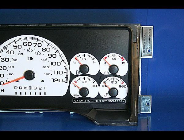 1999 - 2000 凯迪拉克凯雷德白色面部仪表120英里/小时 — 第 3/4 张图片