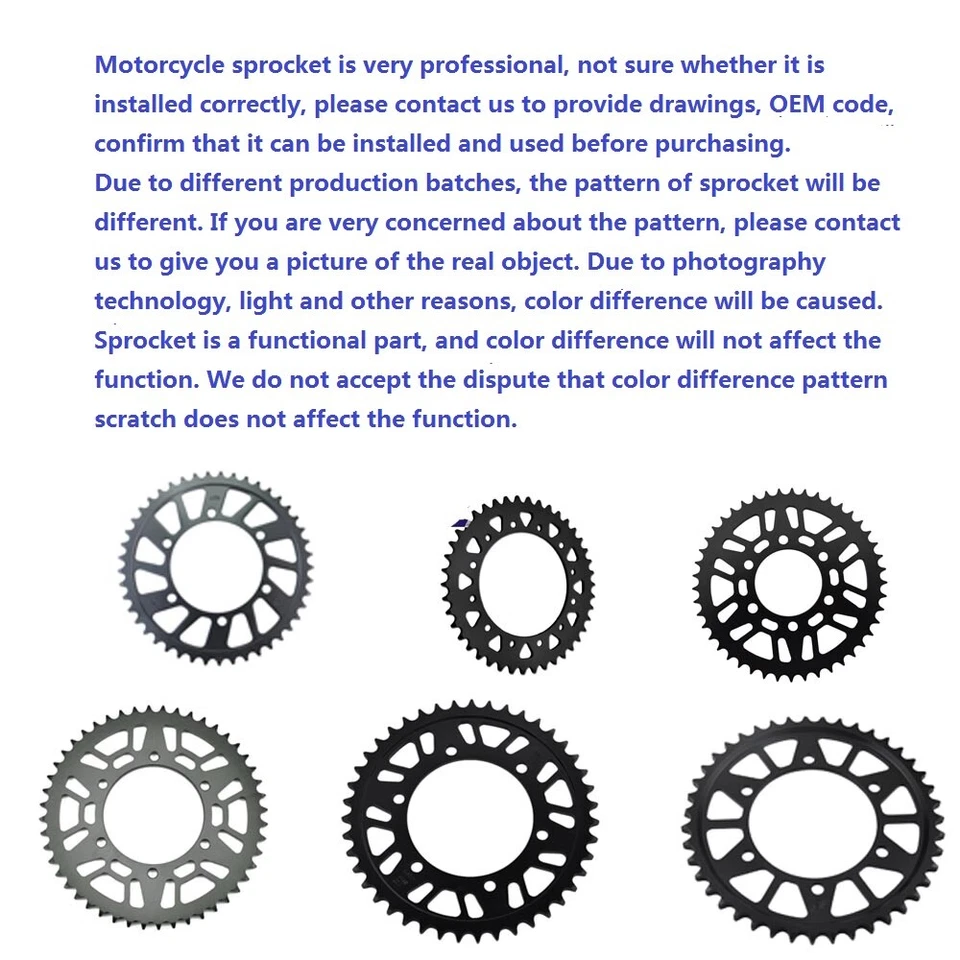 Piñón trasero 520 43 para Suzuki DR400 RM400 RM250 PE250 RS250 DR250 RGV250 DR350 Foto 3 de 3