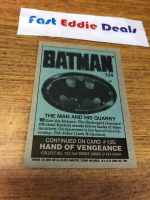 TOPPS 1989 BATMAN THE MOVIE BUBBLE GUM TRADING CARD 134 DC COMICS