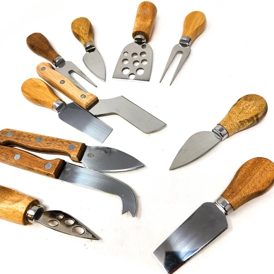 11 шт. время пикника и ассортимент из нержавеющей стали, сыр нож, вилка комплект, деревянная ручка - Изображение 4 из 4