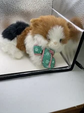 Commonwealth The Calico Cat 16" W/ Tail Christmas Bow Plush/Stuffed Animal Toy