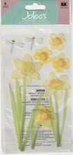 Jolee's Boutique 3-D Vellum DAFFOLDILS & Dragonflies 63861 Fast FREE Ship!