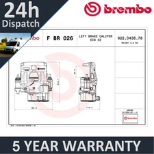 Fits Iveco Daily 2014- 2.3 D 3.0 Brembo Rear Left Brake Caliper #1