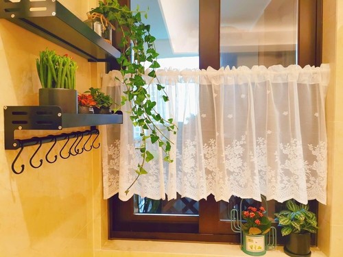 Vintage Embroidered Sheer Lace Window Curtain Kitchen Valance Cafe Tiers Bedroom - Picture 14 of 67
