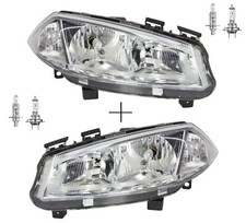 RENAULT MEGANE II 02-05 2x PHARE AVANT GAUCHE+DROIT ÉLECTRIQUE + H1 H7 CHROM