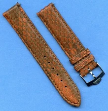 19mm Genuine Brown Multi Snake Skin MB Strap Leather Lined, Pre TAG Heuer Buckle