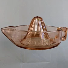 SUNKIST PINK REAMER Juicer McKee Glass Co. 1930s N-330A Collectible Depression