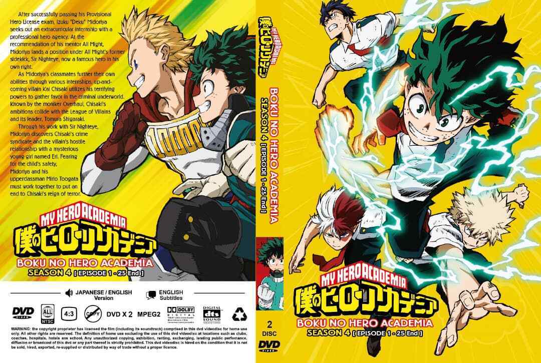 DVD Anime Boku No My Hero Academia Season 4 Series (1-25 end