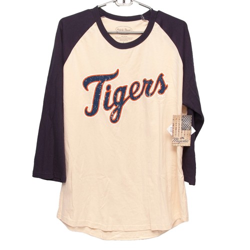 T-shirt Vintage Detroit Tigers #15 Brandon Inge Majestic - Bleu Taille 2XL