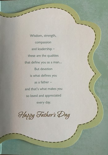 To A Devoted Father, Happy Father’s Day, large, Greeting Card - Picture 2 of 3