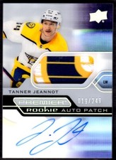 2021-22 UD Premier Acetate Rookie Patch Autographs #ARTJ Tanner Jeannot/249