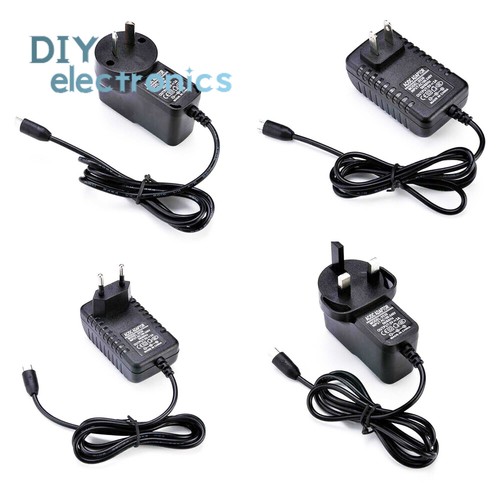 Adattatore CA micro USB 5 V 3 A DC alimentatore a parete spina caricabatterie per Raspberry Pi US - Foto 3 di 11