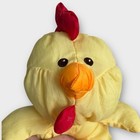 Vtg 90s 1997 Fisher Price Stuffed Animal Puffalump Yellow Red Rooster Chicken