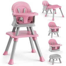 Aileekiss 8 In 1 Baby High Chair, Toddler Dining Booster Seat For Eating