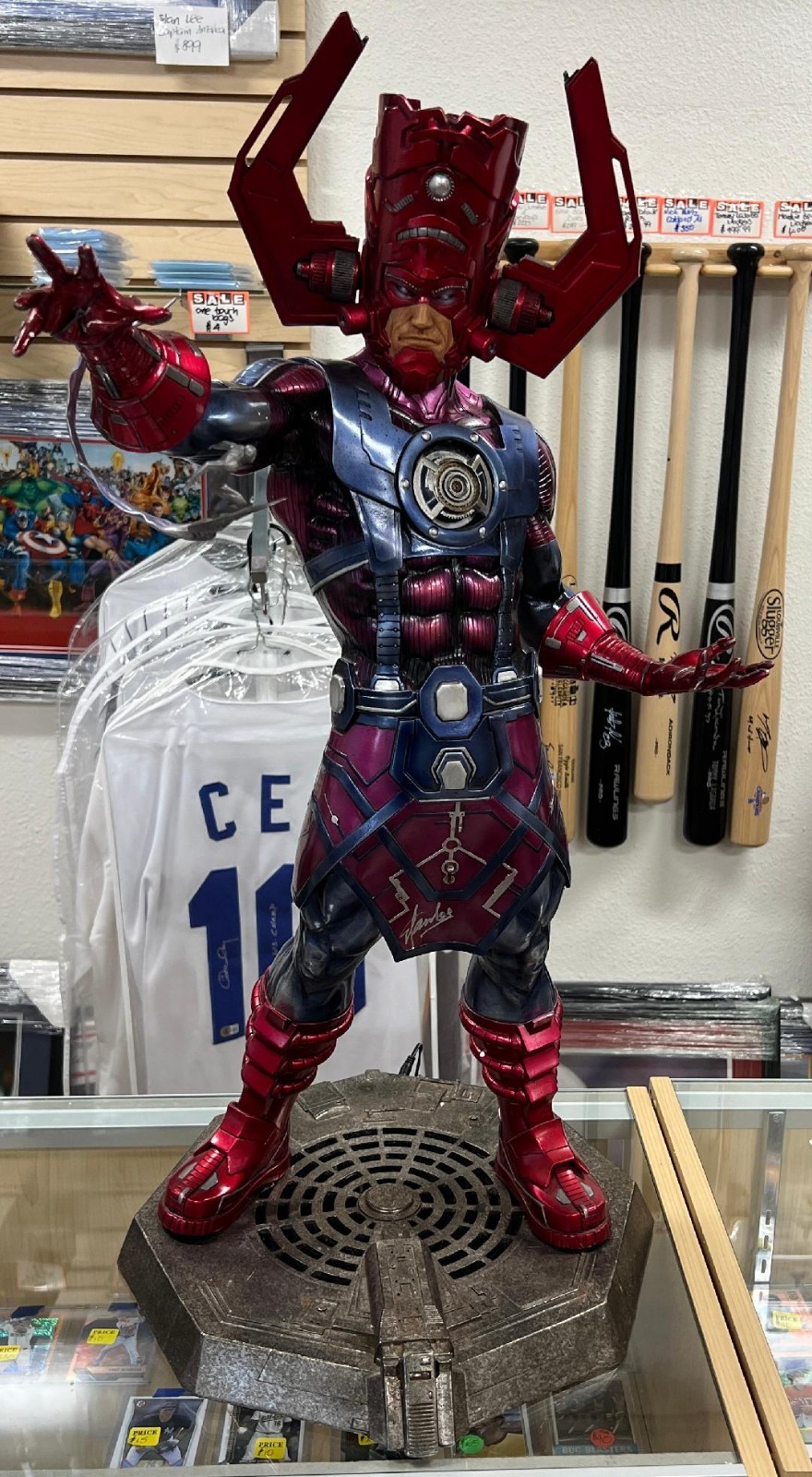 PSA/DNA Authentic Stan Lee Autograph Galactus Marquett 32 Inch Collectible Figur