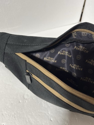 NEW Old Forester Kentucky Bourbon Black Canvas 3 Pocket Adjustable Fanny Pack - Picture 3 of 5