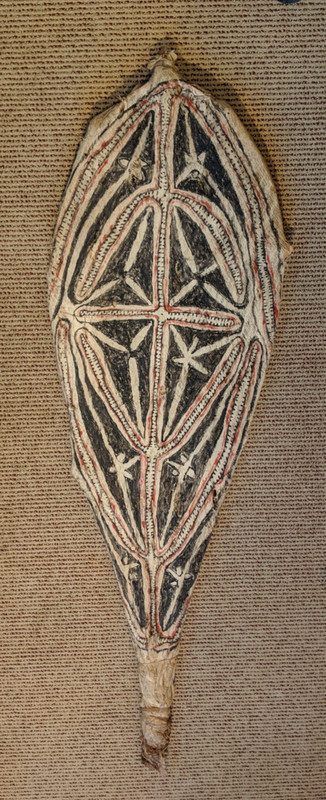 Vintage Aboriginal Papua New Guinea Ceremonial  Dance Shield 64x19"