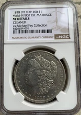 1878 8 TF VAM 9 First Morgan Variety Struck Morgan Silver Dollar-Fey Collection