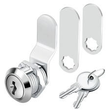 1-Pack Premium 5/8" Cabinet Cam Locks Keyed Alike for Secure Files Drawers
