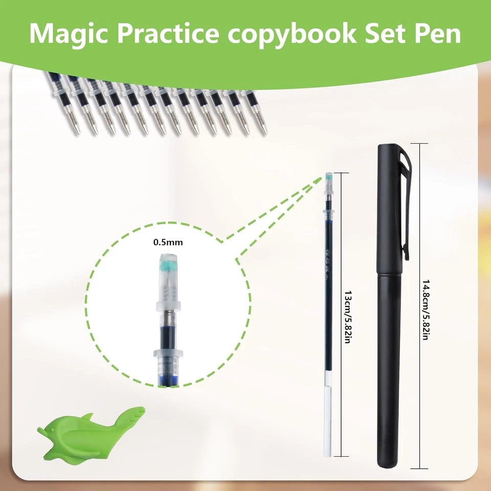 20 Pc Magic Pens for Kids with Disappearing Ink & Refills for Handwriting Practi - Image 2 of 4