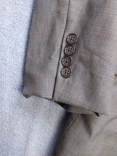 Perry Ellis Portfolio Blazer Mens 39R Brown Wool Sport Coat Jacket Classic Lined - Picture 4 of 15
