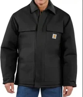 CARHARTT MEN'S LOOSE FIT FIRM DUCK TRADITIONAL COAT Sz MEN 2XL BLACK $145