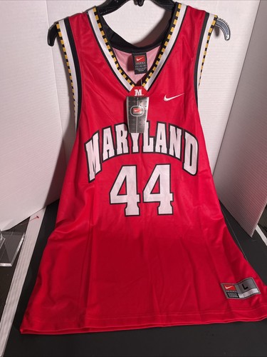 Herren Vintage Nike Elite Large Maryland Terrapins Basketball Trikot #44 rot