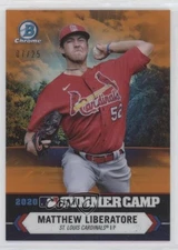 2021 Bowman Chrome Orange Refractor 7/25 Matthew Liberatore #SC-26 0n1l