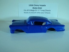 HO scale Slot Car Custom Resin body 1958 Blue Chevy Impala Fits AFX 1.7