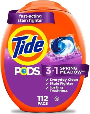 Tide PODS 3-in-1 HE Laundry Detergent Spring Meadow 112 Count