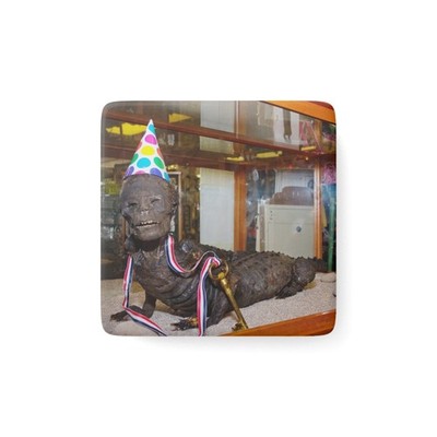 Jake the Alligator Man Porcelain Magnet | Square