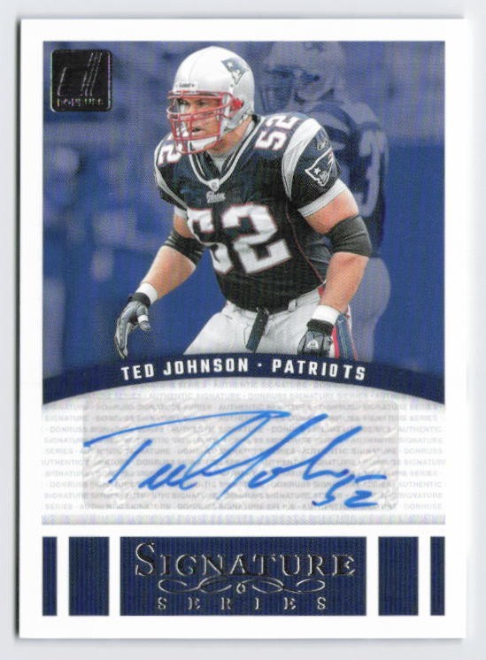 2024 Ted Johnson Panini Donruss Signature Series Auto #SSE-TJO Patriots