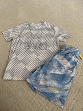 Boys under armour blue short set size x-small/small