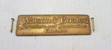 Assiette en laiton originale 1940 Watson & Boaler Chicago Furniture and Decorations Co.