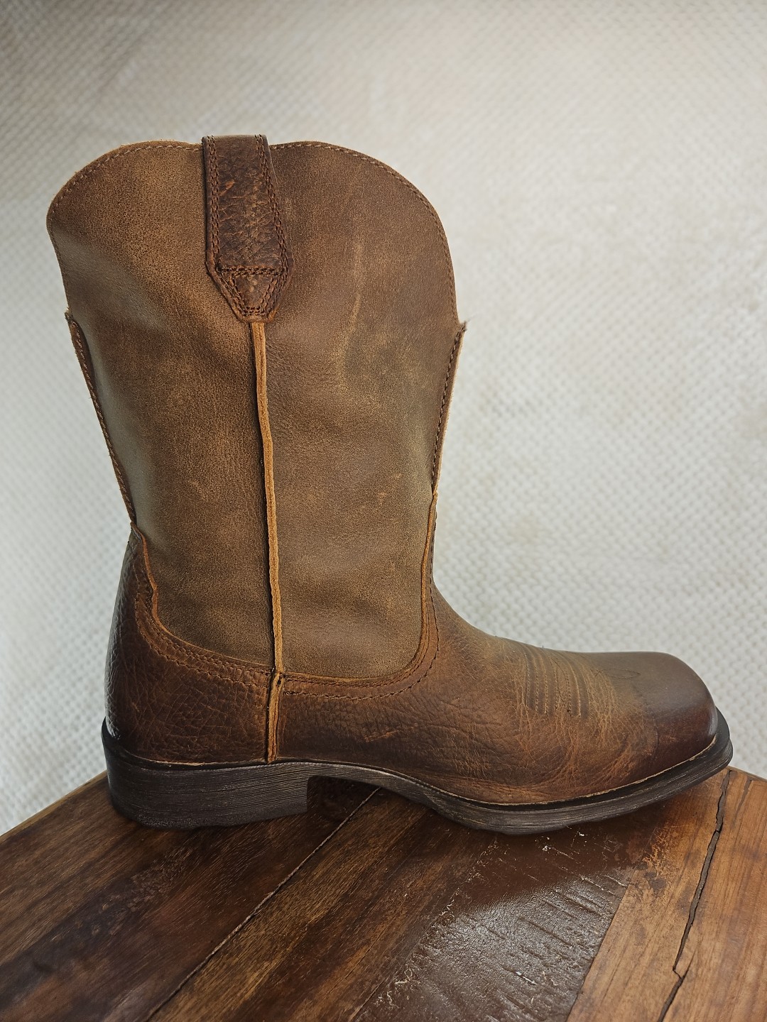 Ariat Rambler Boots Men 14D Brown Leather Rugged Cowboy Square Toe Western Work