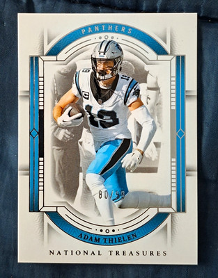 Panini 2023 National Treasures Adam Thielen Panthers #12 Purple 80/99