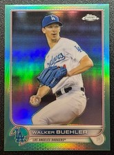 2022 Topps Chrome Walker Buehler #123 Aqua Refractor /199 base parallel Dodgers