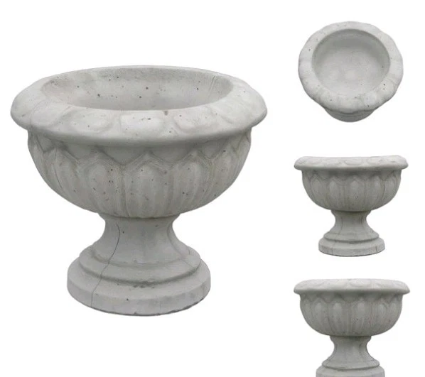 Maceta de urna de hormigón estilo vintage - Maceta de jardín exterior de alta resistencia (20 libras) EE. UU. Foto 4 de 4