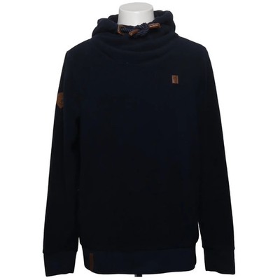 Naketano, Kapuzenpullover, Größe: L, Blau, Polyester, Einfarbig, Samt #EXs