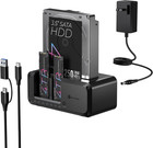 M.2 Nvme & SATA SSD/HDD Hard Drive Docking Station, USB-C 10Gbps Nvme Cloner&Re